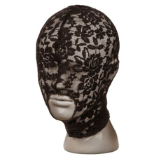 Черный кружевной шлем-маска Lace Hood, фото 