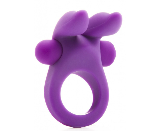 Фиолетовое эрекционное виброкольцо Rabbit Cockring, фото 