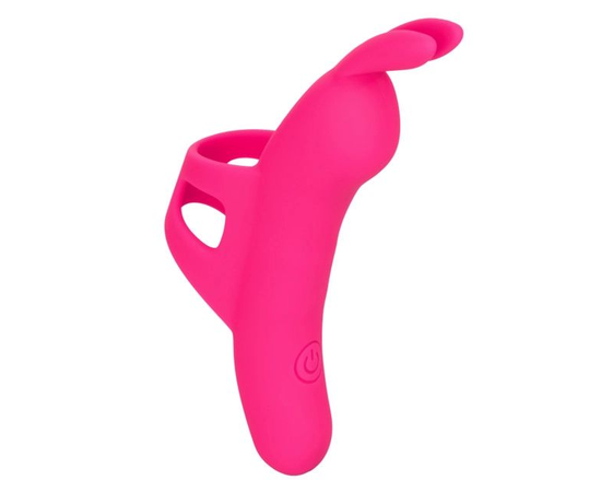 Розовый вибромассажер на палец The Flirty Vibe - 10 см., фото 