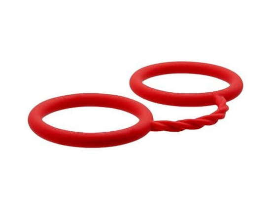 Красные силиконовые наручники BONDX SILICONE CUFFS, фото 