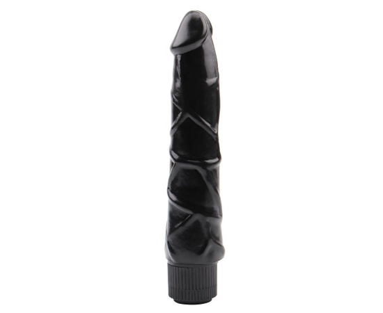 Черный вибратор-реалистик Ignite Vibrating Cock - 21,5 см., фото 