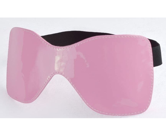 Розовая лаковая маска на резиночке, фото 
