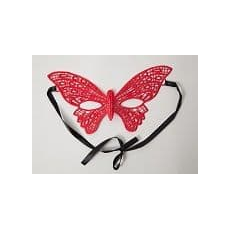 Кружевная маска в форме бабочки, Цвет: красный, фото 