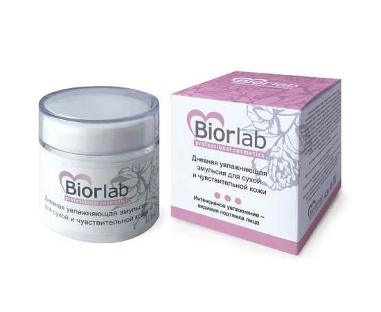 Дневная увлажняющая эмульсия Biorlab для сухой и чувствительной кожи - 45 гр., Объем: 45 гр., фото 