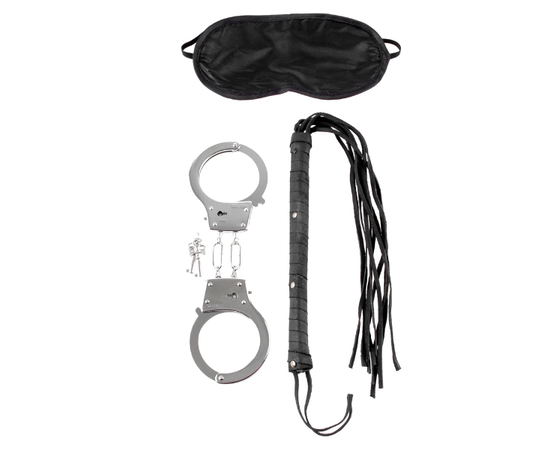 Набор для эротических игр Lover's Fantasy Kit - наручники, плетка и маска, фото 