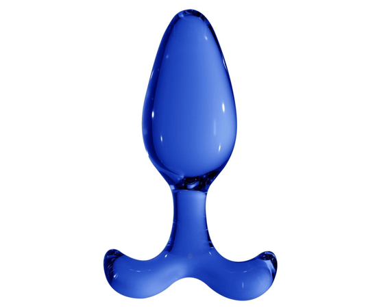 Синяя анальная пробка Expert - 11,5 см., фото 