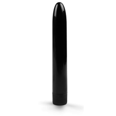 Черный гладкий вибратор - 15,5 см., фото 