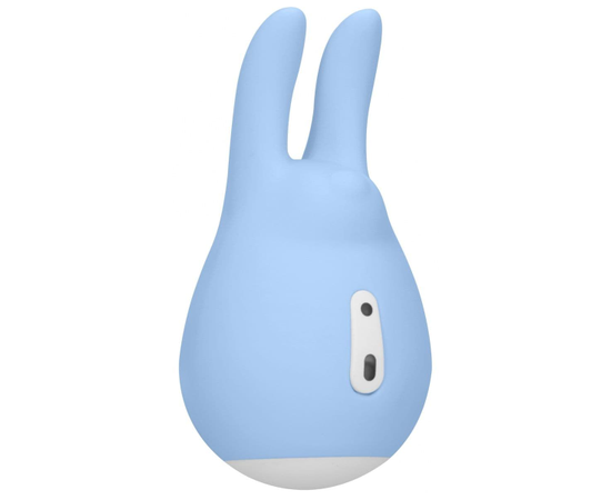 Голубой клиторальный стимулятор Love Bunny - 9,4 см., фото 