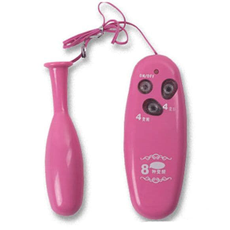 Розовый вибростимулятор с 4 видами пульсации и вибрации, фото 