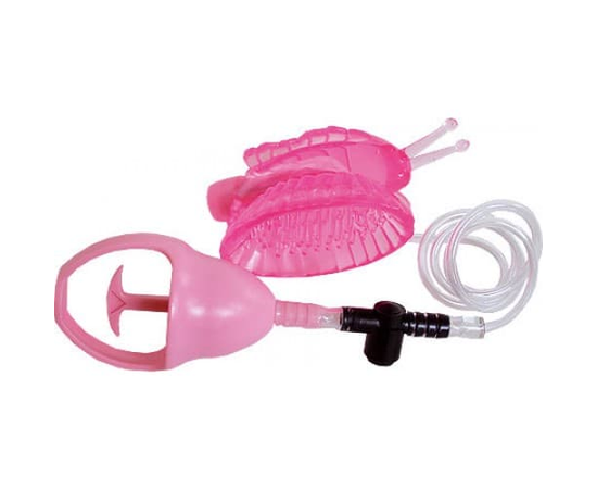 Помпа для вагины с вибратором, Цвет: розовый, фото 