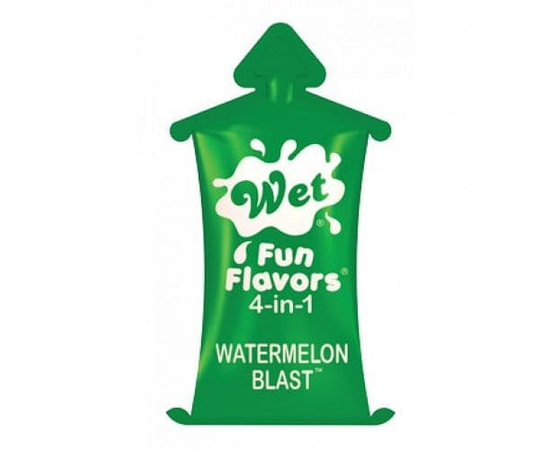 Разогревающий лубрикант Fun Flavors 4-in-1 Watermelon Blast с ароматом арбуза - 10 мл., Объем: 10 мл., фото 