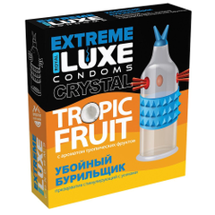 Стимулирующий презерватив "Убойный бурильщик" с ароматом тропических фруктов - 1 шт., фото 