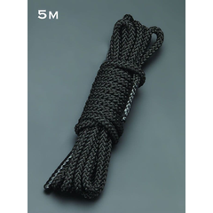 Черная шелковистая веревка для связывания - 5 м., фото 