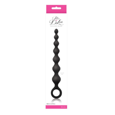 Чёрная анальная цепочка Perles D Lux Long - 20,3 см., фото 