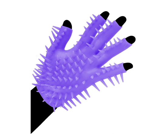 Фиолетовая перчатка для мастурбации Luv Glove, фото 