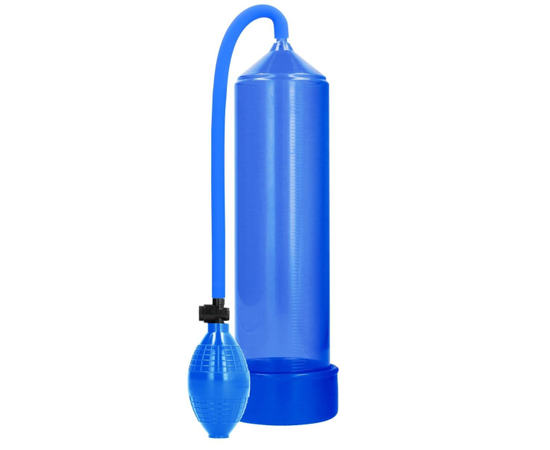 Синяя ручная вакуумная помпа для мужчин Classic Penis Pump, фото 