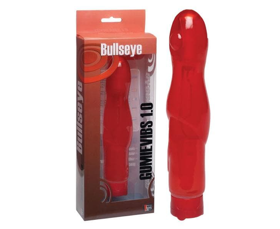 Красный вибромассажёр Bullseye - 16,5 см., фото 