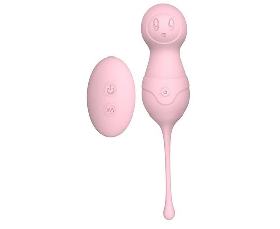 Нежно-розовые вагинальные шарики VAVA с пультом ДУ, фото 