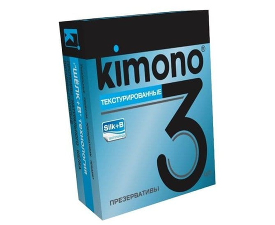 Текстурированные презервативы KIMONO - 3 шт., фото 