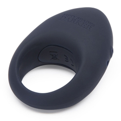 Тёмно-синее эрекционное кольцо Release Together USB Rechargeable Cock Ring, фото 