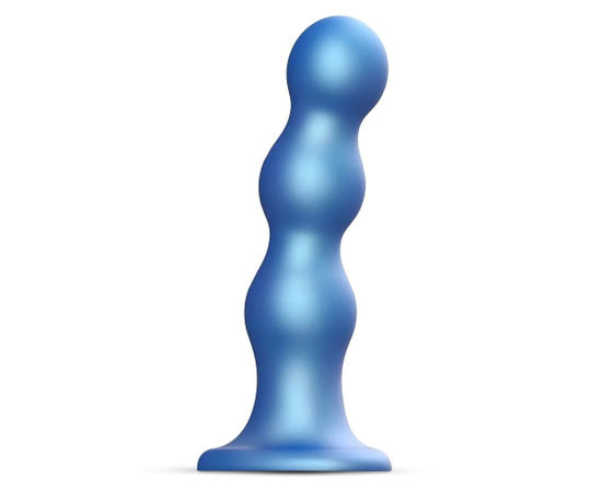 Голубая насадка Strap-On-Me Dildo Plug Balls size S, Цвет: голубой, Размер: S, фото 