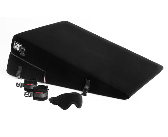 Большая чёрная подушка для секса Liberator Ramp Conversion Kit с креплениями, Цвет: черный, фото 
