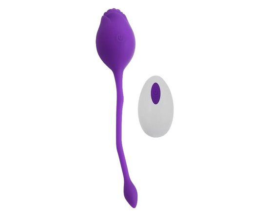 Фиолетовое перезаряжаемое виброяйцо Rosie с пультом ДУ, Длина: 19.00, Цвет: фиолетовый, фото 