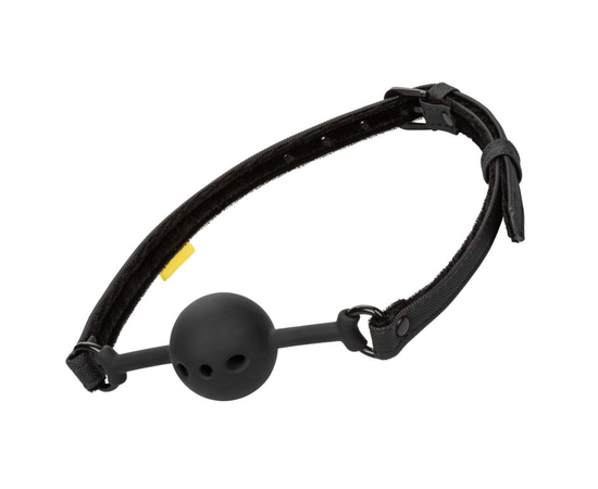 Черный силиконовый кляп-шар Breathable Ball Gag, фото 