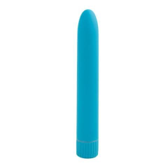 Голубой вибромассажер Climax Smooth 7" Vibe - 17,8 см., фото 