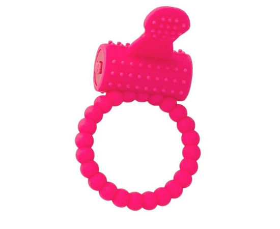 Розовое силиконовое виброкольцо A-toys, фото 