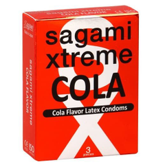 Ароматизированные презервативы Sagami Xtreme COLA - 3 шт., фото 