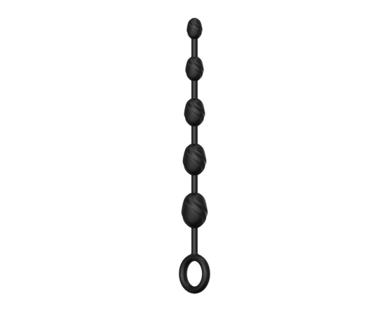 Черная анальная цепочка №03 Anal Chain - 30 см., фото 