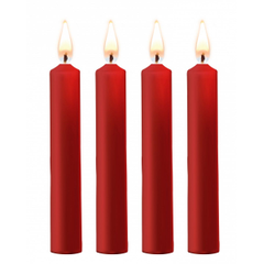 Набор из 4 красных восковых свечей Teasing Wax Candles, фото 