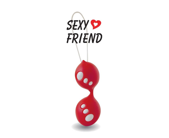Красные силиконовые вагинальные шарики со шнурком, фото 