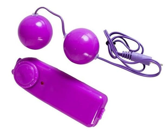 Фиолетовые вагинальные шарики с вибрацией, Цвет: фиолетовый, фото 