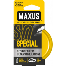 Презервативы с точками и рёбрами в железном кейсе MAXUS Special - 3 шт., Объем: 3 шт., фото 