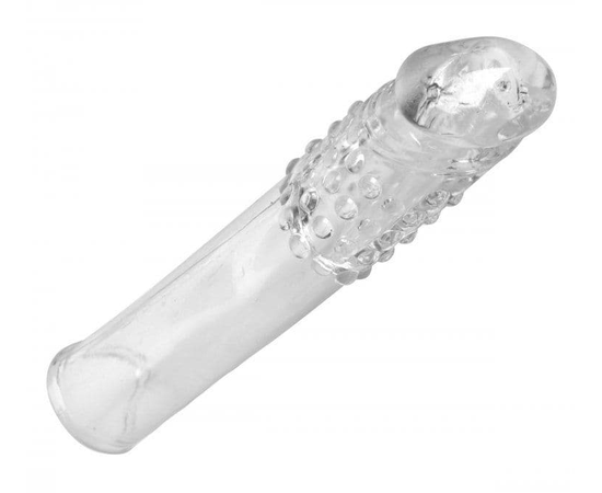 Удлиняющая насадкаThick Stick Clear Textured Penis Extender - 17,8 см., фото 