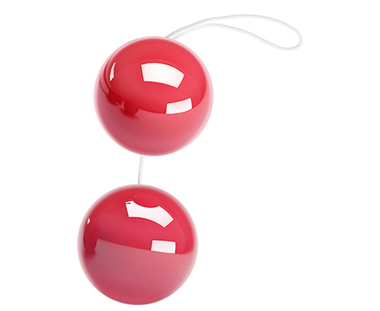 Розовые двойные вагинальные шарики с петелькой, фото 