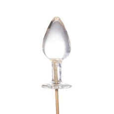 Прозрачный леденец в форме малой анальной пробки со вкусом пина колада, фото 