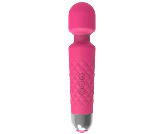 Wand-вибратор с подвижной головкой - 20,4 см., Длина: 20.40, Цвет: розовый, фото 