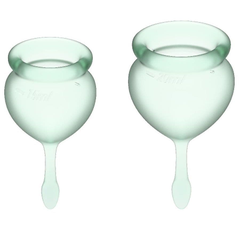Набор зеленых менструальных чаш Feel good Menstrual Cup, фото 