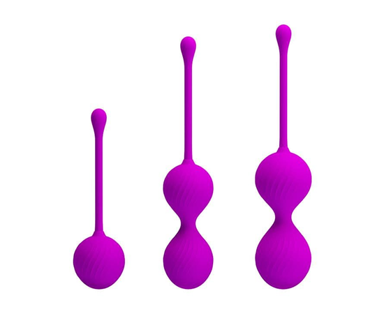 Набор лиловых вагинальных шариков Kegel Ball, фото 
