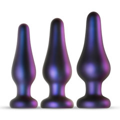 Набор из 3 фиолетовых анальных пробок Comets Butt Plug Set, фото 