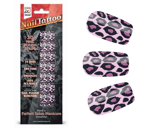Набор лаковых полосок для ногтей Фиолетовый леопард Nail Foil, Цвет: фиолетовый, фото 