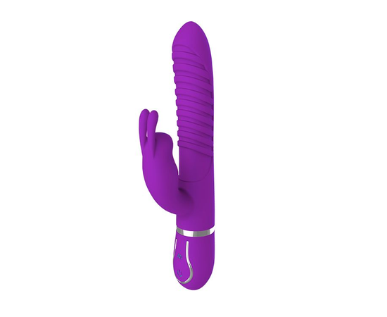 Фиолетовый вибратор-кролик MAGIC BUNNY с ушкакми - 22 см., фото 