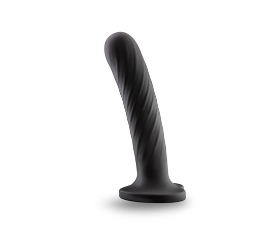 Черный анальный фаллоимитатор Twist Large - 17,78 см., фото 