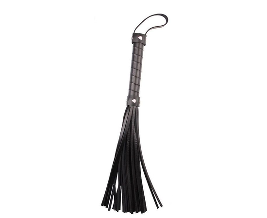 Черная многохвостая плеть Pleasure Whip - 46 см., фото 