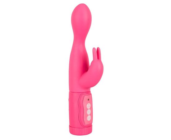Розовый вибромассажёр High Speed Twister с ротацией головки - 21,5 см., фото 