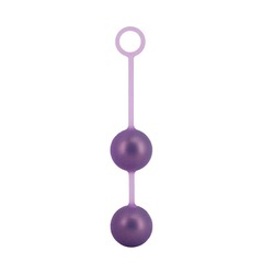 Вагинальные шарики в силиконовой оболочке Weighted Kegel Balls, Цвет: фиолетовый, фото 