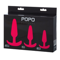 Набор из 3 розовых анальных втулок POPO Pleasure, фото 